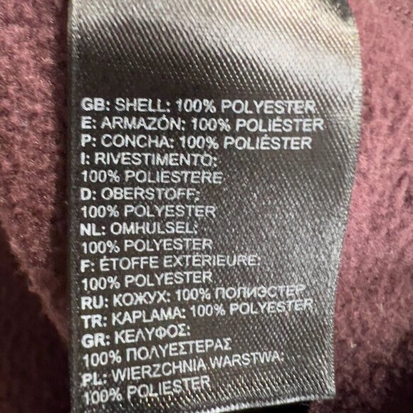 The North Face Mens Burgundy 1/4 Zip Long Sleeve Mock Neck Size L - Picture 7 of 8